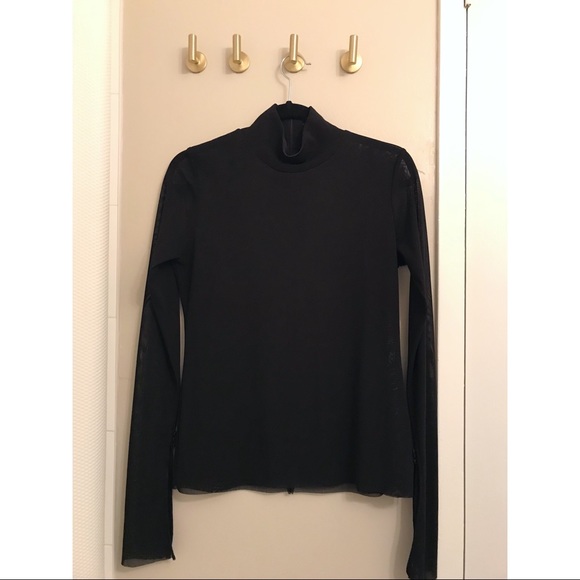 Shear mock neck blouse - Picture 1 of 4